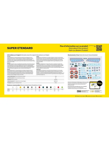 Maquette avion Super Etendard 1:72 - Heller 80360