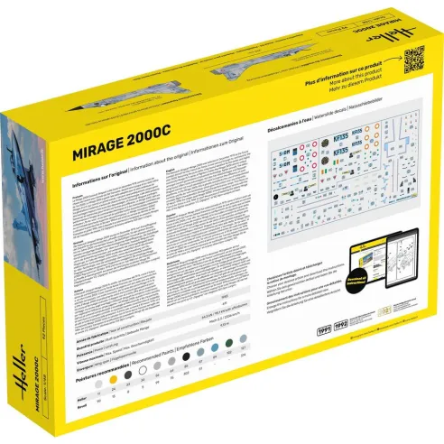 Maquette avion Mirage 2000 C 1:48 - Heller 80426