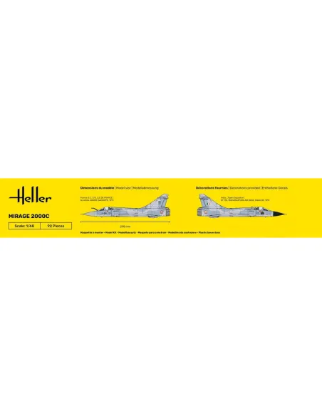Maquette avion Mirage 2000 C 1:48 - Heller 80426