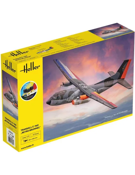 Maquette avion Transall C-160 Retro Brummel 1:72 - Starter Kit - Heller 56358