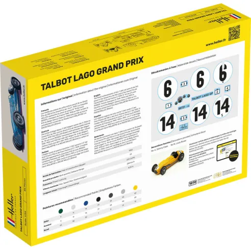 Maquette voiture Talbot Lago Grand Prix 1:24 - Heller 80721
