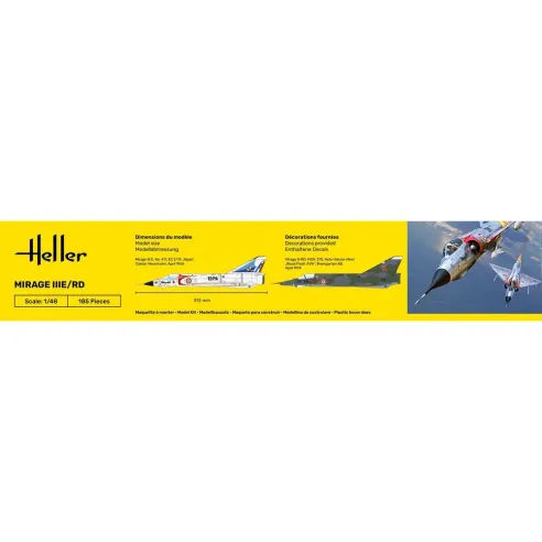 Maquette avion Mirage Iiie/Rd 1:48 - Heller 30422