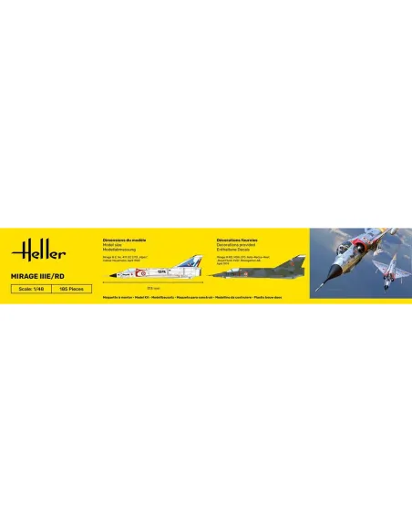 Maquette avion Mirage Iiie/Rd 1:48 - Heller 30422
