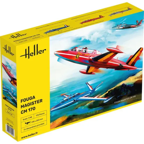 Maquette avion Fouga Magister Cm 170 1:48 - Heller 30510