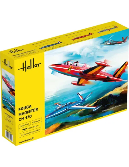 Maquette avion Fouga Magister Cm 170 1:48 - Heller 30510