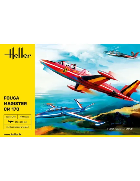 Maquette avion Fouga Magister Cm 170 1:48 - Heller 30510