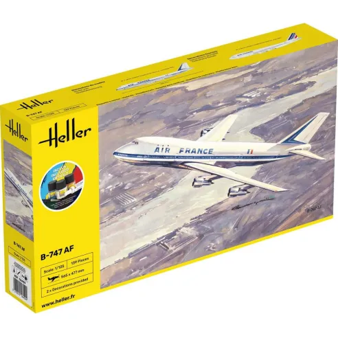 Maquette avion B-747 Af 1:125 - Starter Kit - Heller 56459