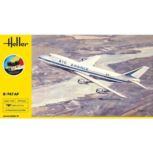 Maquette avion B-747 Af 1:125 - Starter Kit - Heller 56459