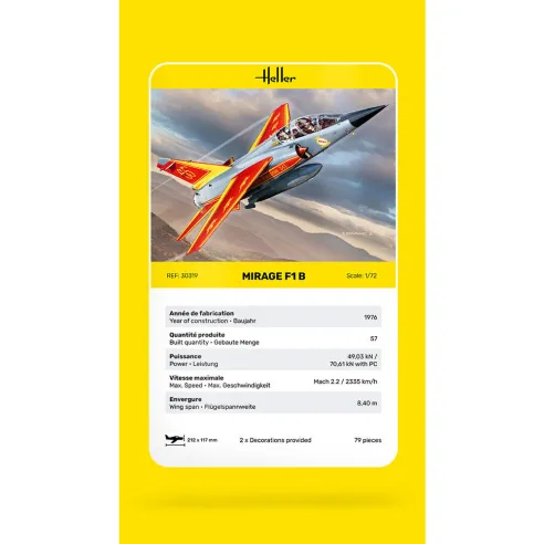 Maquette avion Mirage F1 1:72 - Heller 30319