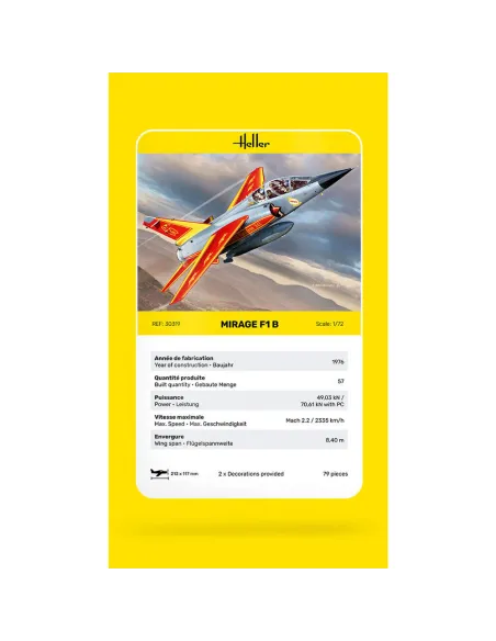 Maquette avion Mirage F1 1:72 - Heller 30319