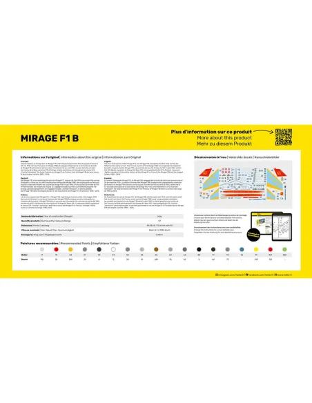 Maquette avion Mirage F1 1:72 - Heller 30319