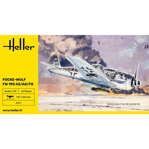 Maquette d'avion Fw 190 A5/A8/F8 1:72 - Heller 80235