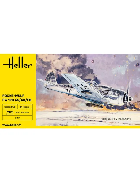 Maquette d'avion Fw 190 A5/A8/F8 1:72 - Heller 80235