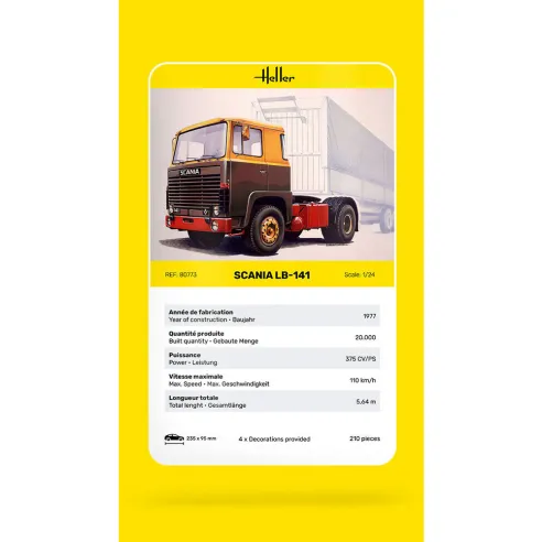 Maquette camion Truck Lb 1:24 - Heller 80773