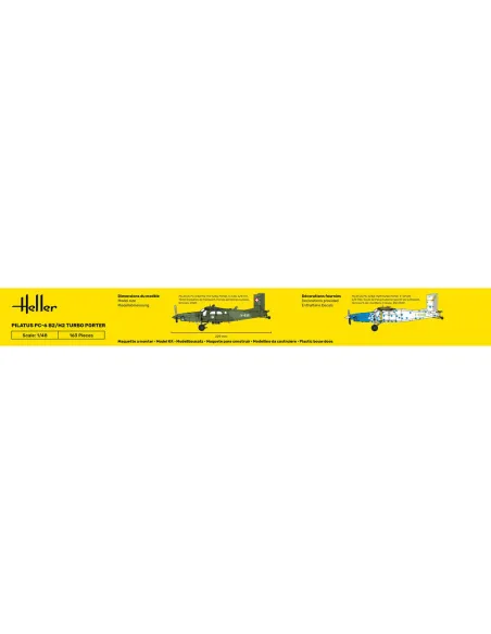 Maquette d'avion Pilatus Pc-6 B2/H2 Turbo Porter 1:48 - Heller 30410