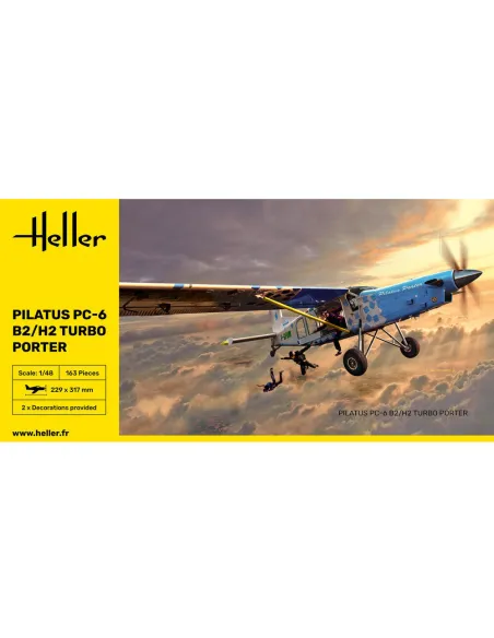 Maquette d'avion Pilatus Pc-6 B2/H2 Turbo Porter 1:48 - Heller 30410