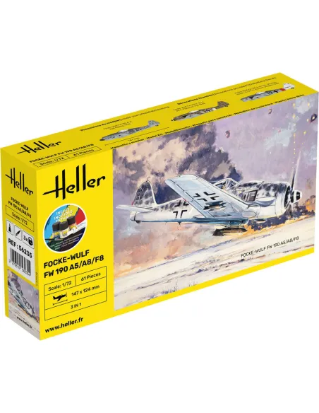 Maquette avion Fw 190 A5/A8/F8 1:72 - Starter Kit - Heller 56235