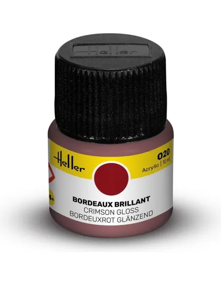Peinture Acrylique 020 bordeaux brillant 12ml - Heller 9020 Peinture Acrylique 020 bordeaux brillant 12ml - Heller 9020