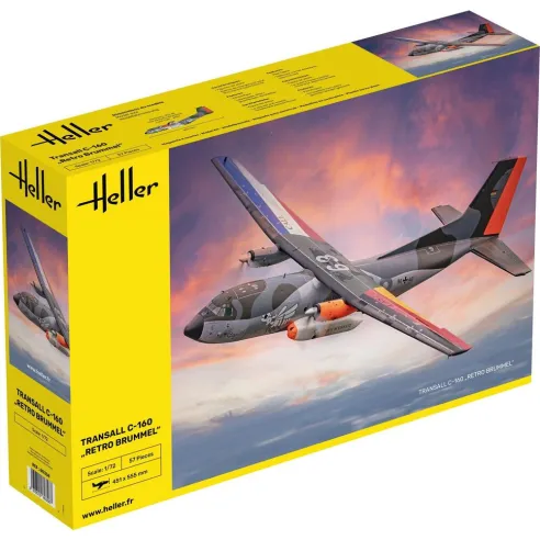 Maquette avion Transall C-160 Retro Brummel 1:72 - Heller 80358