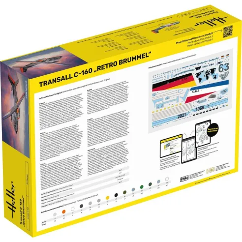 Maquette avion Transall C-160 Retro Brummel 1:72 - Heller 80358