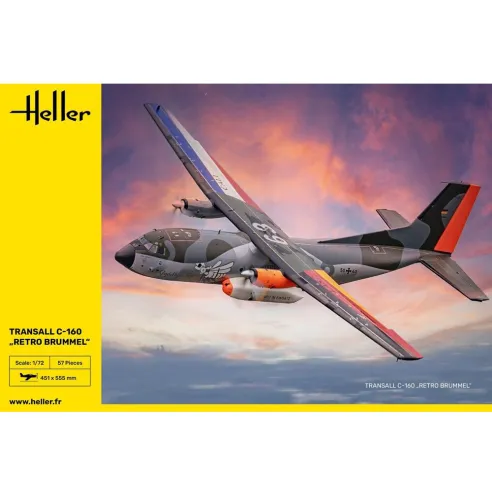 Maquette avion Transall C-160 Retro Brummel 1:72 - Heller 80358