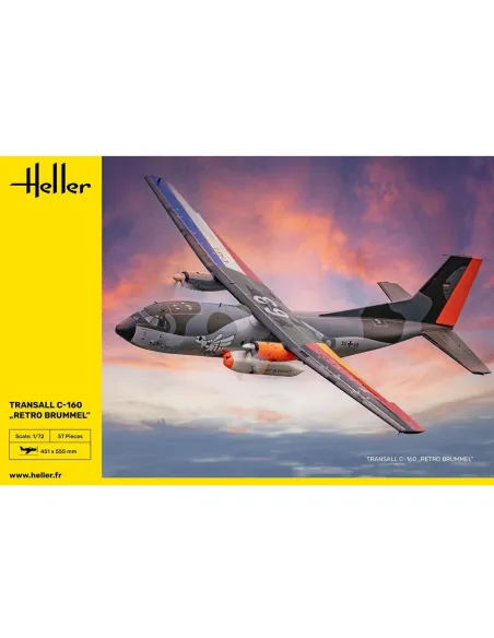 Maquette avion Transall C-160 Retro Brummel 1:72 - Heller 80358