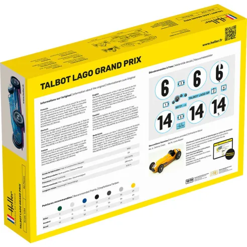 Maquette voiture Talbot Lago Grand Prix 1:24 - Starter Kit - Heller 56721
