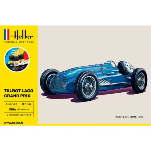 Maquette voiture Talbot Lago Grand Prix 1:24 - Starter Kit - Heller 56721