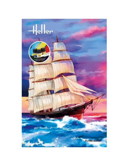 Maquette bateau Flying Cloud 1:200 - Starter Kit - Heller 56830 Maquette bateau Flying Cloud 1:200 - Starter Kit - Heller 56830