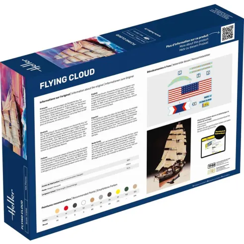 Maquette bateau Flying Cloud 1:200 - Starter Kit - Heller 56830