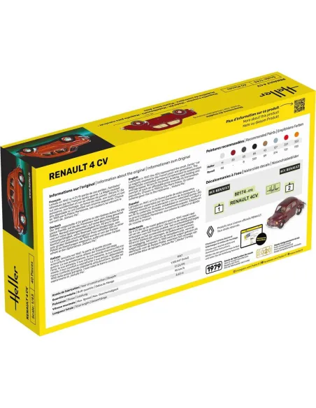 Maquette voiture Renault 4 Cv 1:43 - Heller 80174
