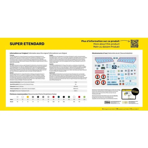 Maquette avion Super Etendard 1:72 - Starter Kit - Heller 56360