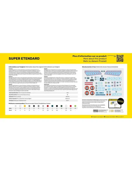 Maquette avion Super Etendard 1:72 - Starter Kit - Heller 56360