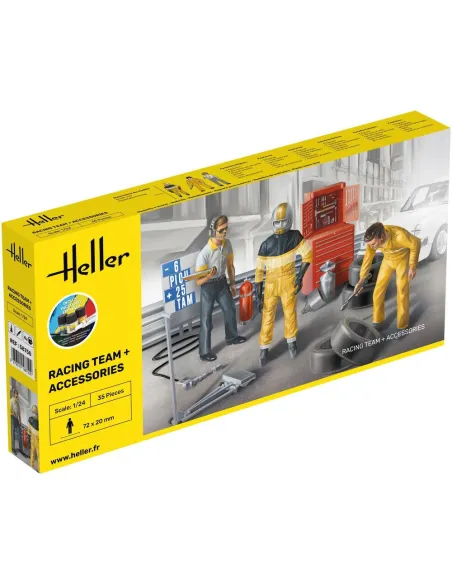 Figurines sport automobile Racing Team 1:24 - Starter Kit - Heller 58750