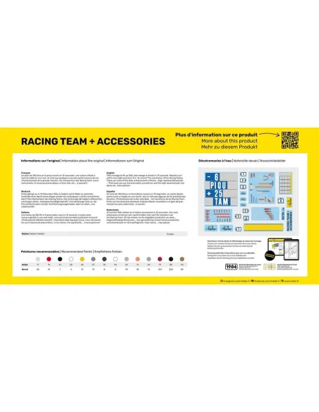 Figurines sport automobile Racing Team 1:24 - Starter Kit - Heller 58750