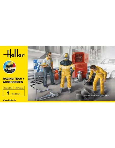 Figurines sport automobile Racing Team 1:24 - Starter Kit - Heller 58750
