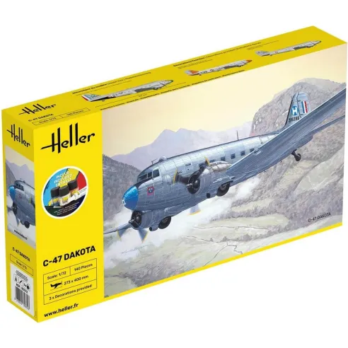 Maquette avion C-47 Dakota 1:72 - Starter Kit - Heller 35372