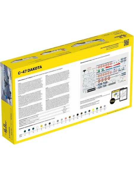 Maquette avion C-47 Dakota 1:72 - Starter Kit - Heller 35372
