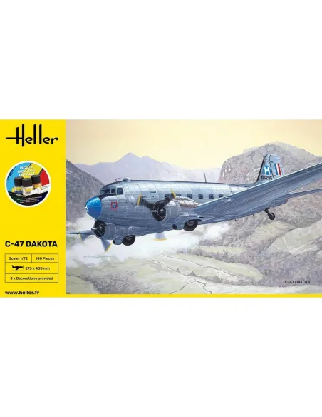 Maquette avion C-47 Dakota 1:72 - Starter Kit - Heller 35372