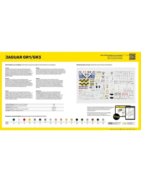 Maquette avion Jaguar GR1/GR3 1:48 - Starter Kit - Heller 56427