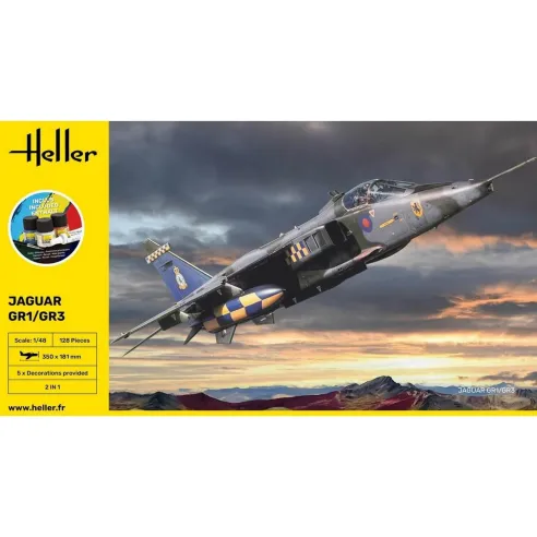 Maquette avion Jaguar GR1/GR3 1:48 - Starter Kit - Heller 56427