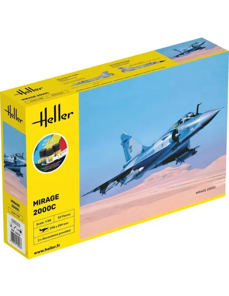 Maquette avion Mirage 2000 C 1:48 - Starter Kit - Heller 56426