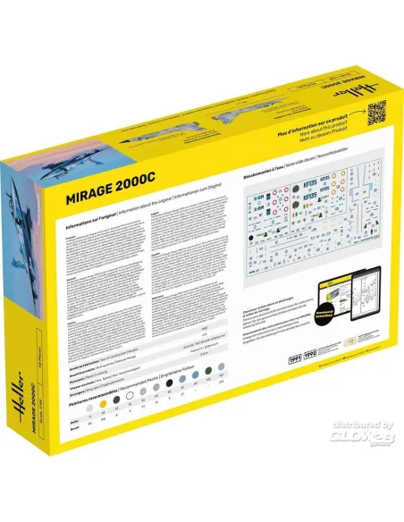 Maquette avion Mirage 2000 C 1:48 - Starter Kit - Heller 56426