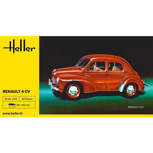 Maquette voiture Renault 4 Cv 1:43 - Heller 80174