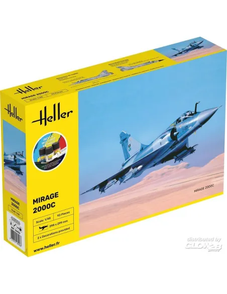 Maquette avion Mirage 2000 C 1:48 - Starter Kit - Heller 56426
