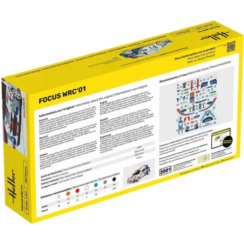 Maquette voiture Focus Wrc'01 1:43 - Starter Kit - Heller 56196