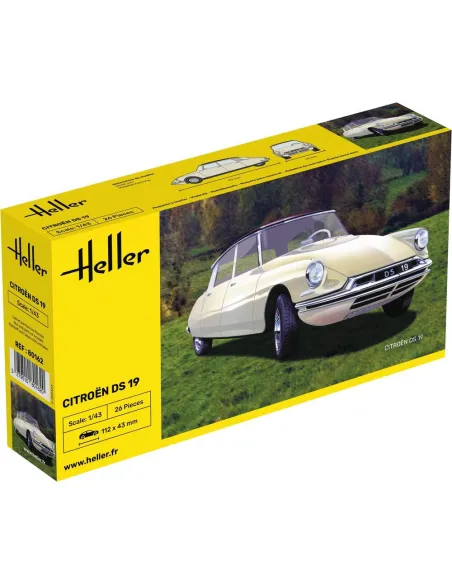 Maquette voiture Citroen Ds 19 1:43 - Heller 80162