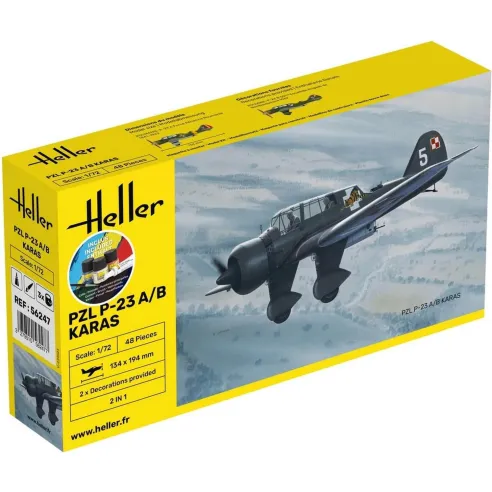 Pzl 23 Karas 1:72 - Starter Kit - Heller 56247