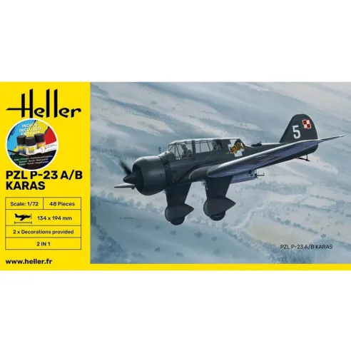 Pzl 23 Karas 1:72 - Starter Kit - Heller 56247