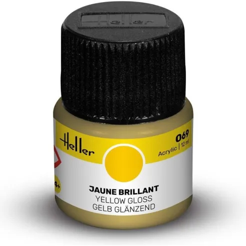 Peinture Acrylique 069 jaune brillant 12ml - Heller 9069